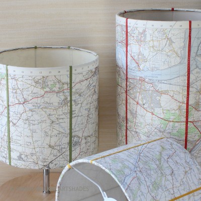 Map Lampshades and Lamps