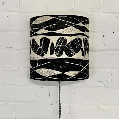 Black and white wall lampshade by ArtShades