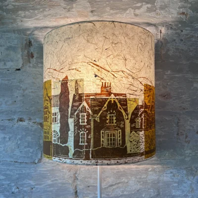 Brown wall light shade