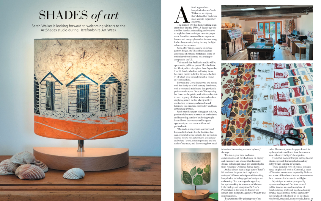 ArtShades Studio featured in Living Magazine Sept 2024