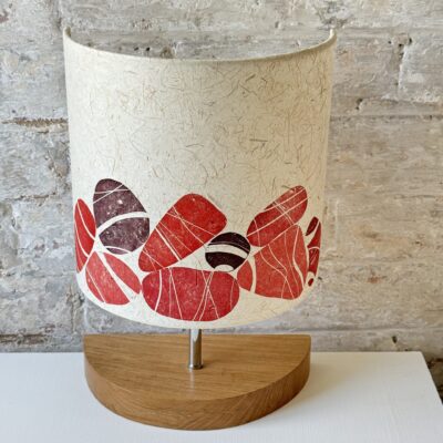 Tones of red pebbles table lamp by ArtShades