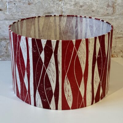 Handprinted lampshade by Sarah at ArtShades
