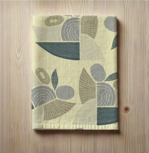 Tea towel design by ArtShades with abstract pattern in neutrals
