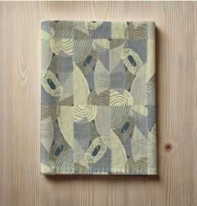 Tea towel design abstract greys and creams by ArtShades