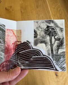 ArtShades sketchbook page with collage