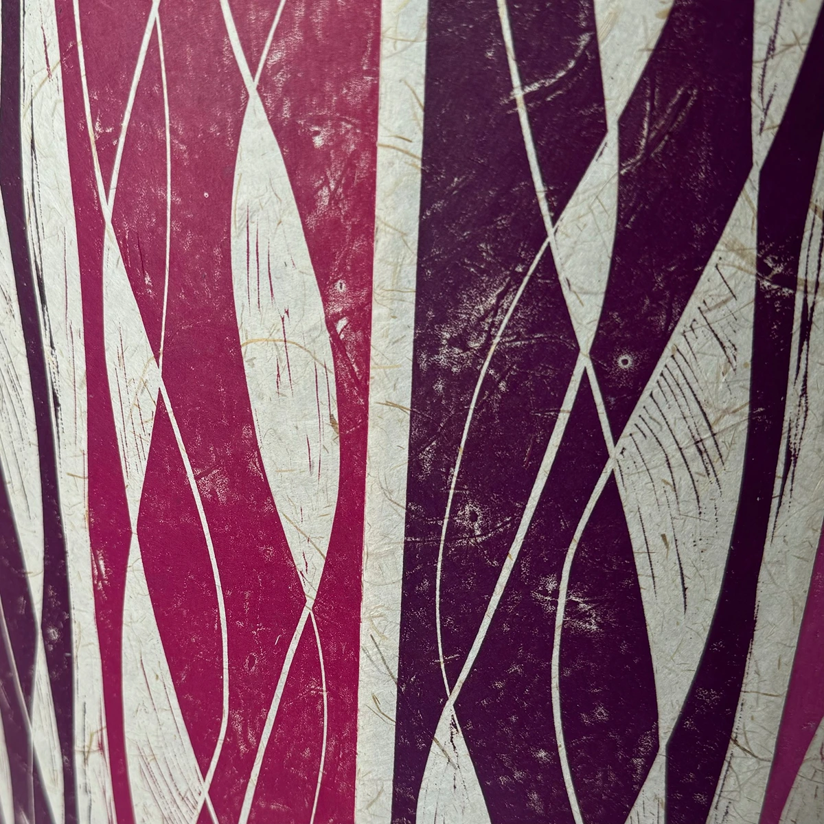 Berry tones striped drum shade